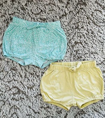 Lot 2 shorts en jersey été 100% coton bio Kiabi 12 mois