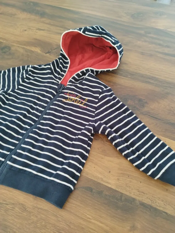 Veste zippée réversible "Terre de Marins" - Taille  18 mois (81 cm) - photo numéro 2