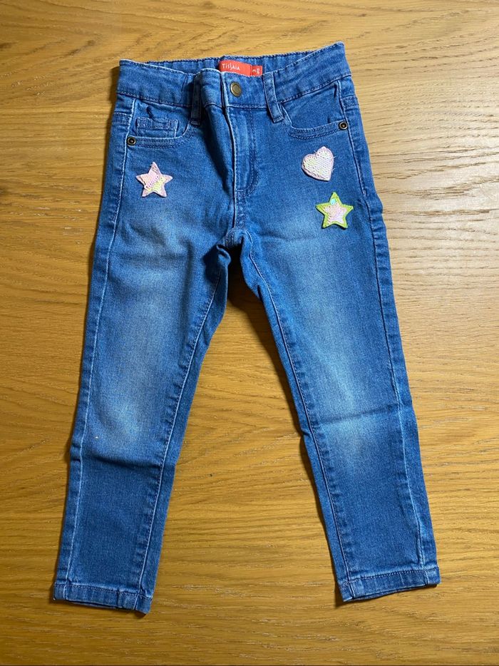 Tissaia Jean motifs sequins Taille 3 ans - photo numéro 2