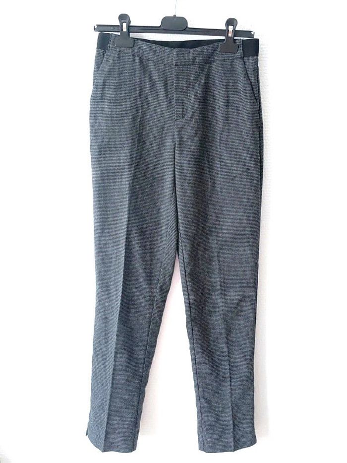 Pantalon pied de poule noir et blanc taille 36
