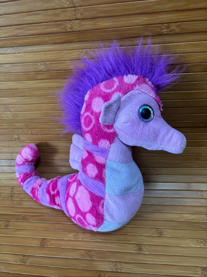 Doudou hippocampe rose violet wild republic - photo numéro 3