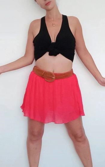 Mini jupe plissée flashy neuve taille unique