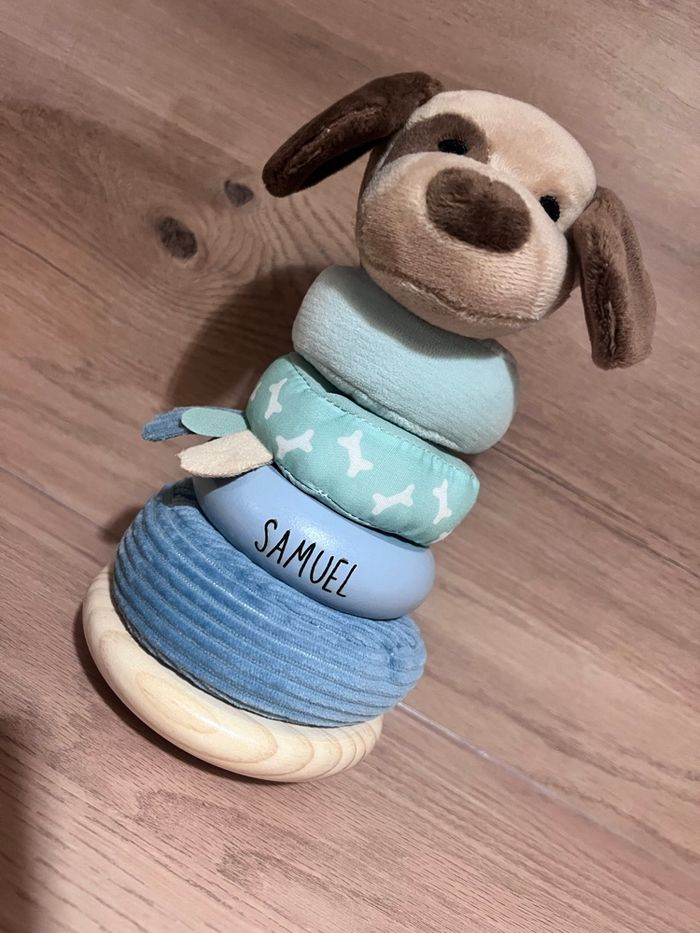 Tour à empiler bébé personnalisée/ jouets en bois personnalisés