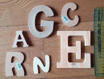 lot de Lettres en bois G c n e r a