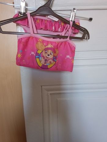 Maillot de bain pat patrouille rose et multicolore