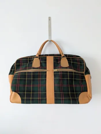 Grand sac de voyage Vintage à carreaux écossais - Lafuma