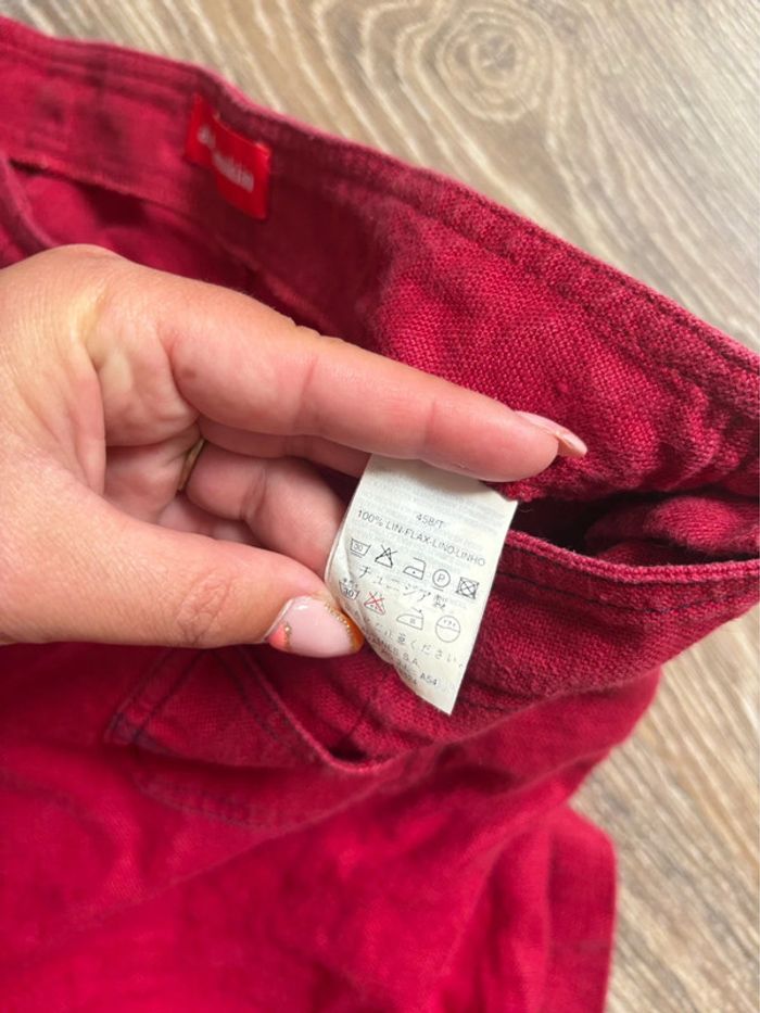 Short en lin Alain Manoukian - 100% lin - bordeaux - taille 40/L - photo numéro 4