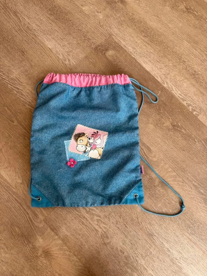 Sac à dos cartable Diddlina bleu rose