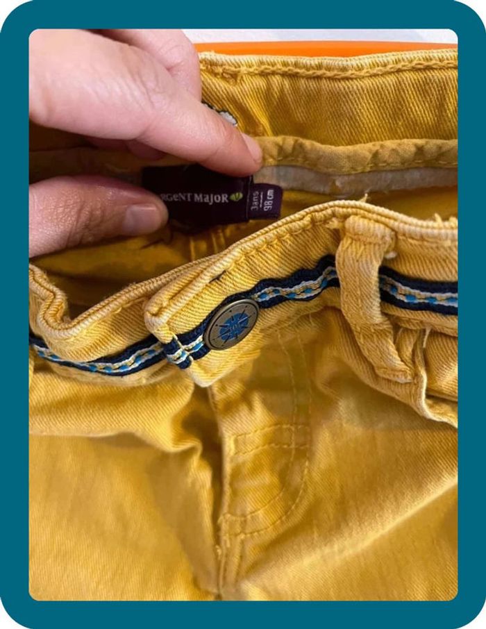 Beau jean moutarde garçon 3 ans sergent major - photo numéro 4