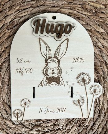 Porte bracelet naissance lapin