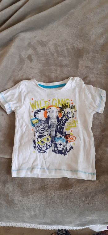 Tee-shirt MC à motif 9/12mois. 80cm