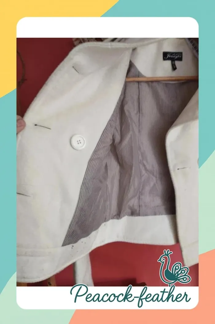 Manteau blanc court Jennyfer S - photo numéro 12