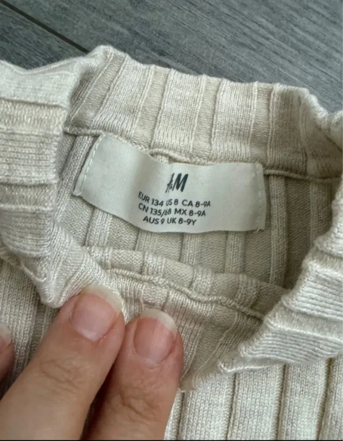 Ensemble beige top court et pantalon flare 8/9 ans H&M - photo numéro 10