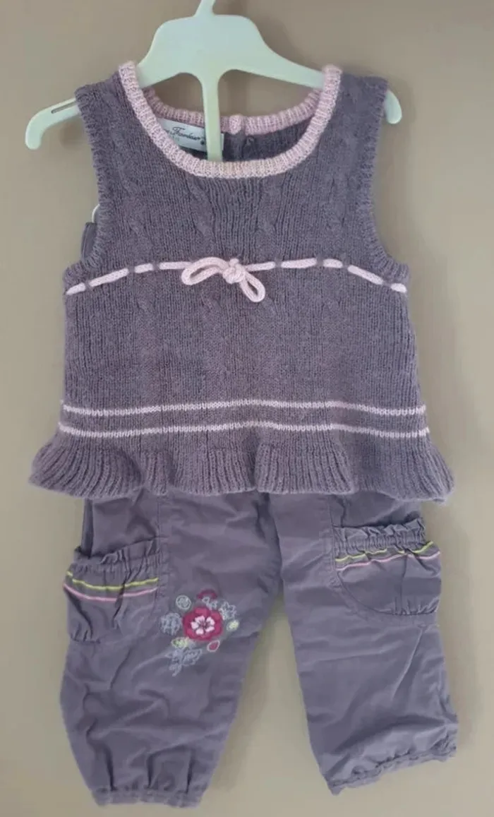 Ensemble 2 pièces violet 18 mois