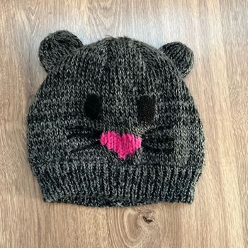 Bonnet chat tape à l’œil  18/24 mois