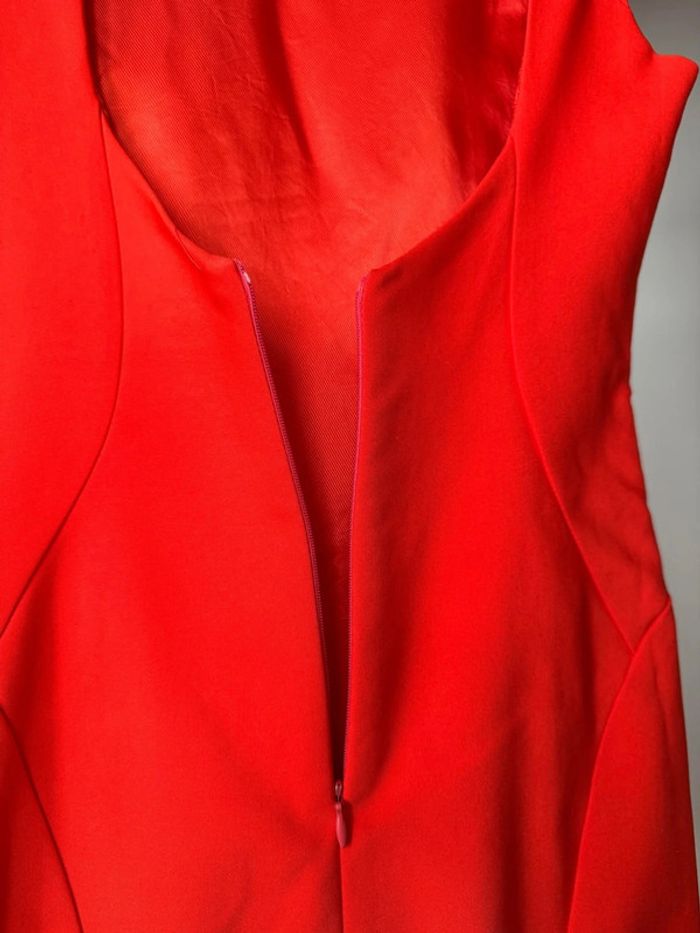 Robe dos dénudé orange rougeâtre sans manches S Zara - photo numéro 5