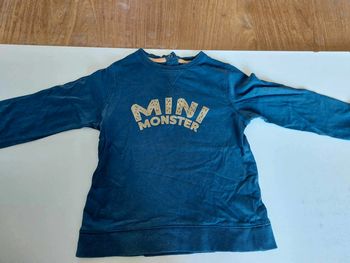 haut mini monstre bleu marine