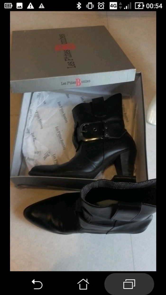 Bottines noires Les petites bombes comme neuves - photo numéro 4