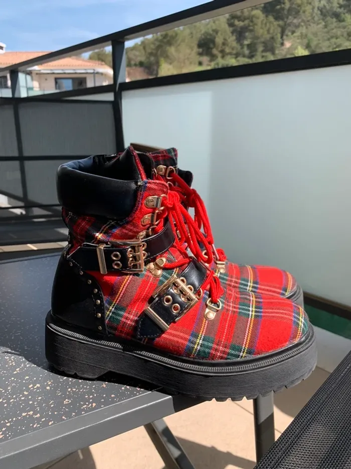 Boots tartan taille 37 - photo numéro 3