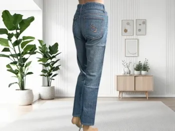 Jean vintage y2 Escada Sport ,coupe droite ,taille mi-haute ,extensible