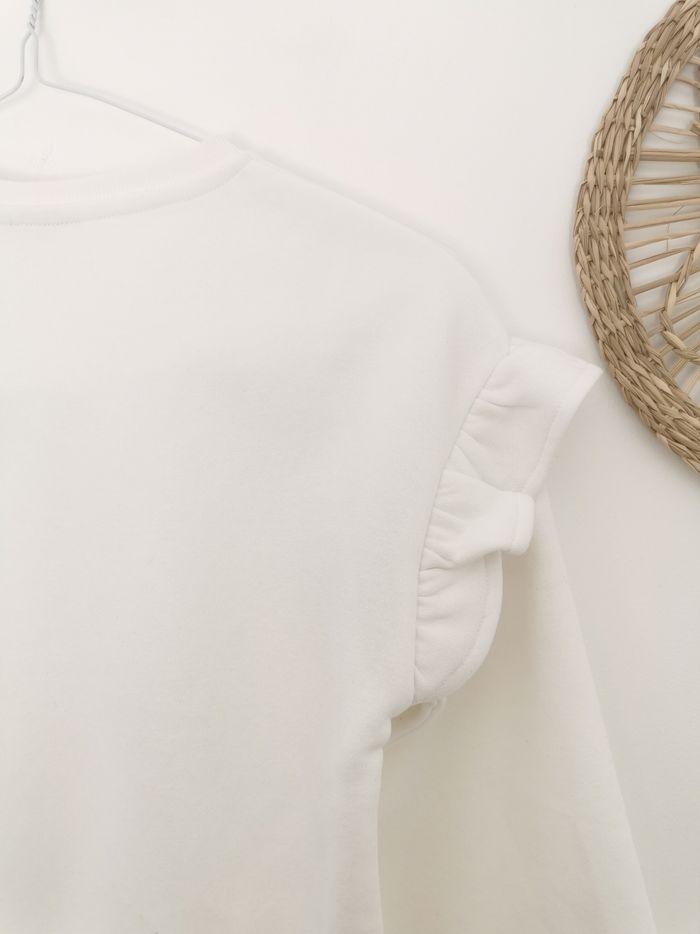 Sweat blanc strass et volants Caprice de fille 8 Ans - photo numéro 8