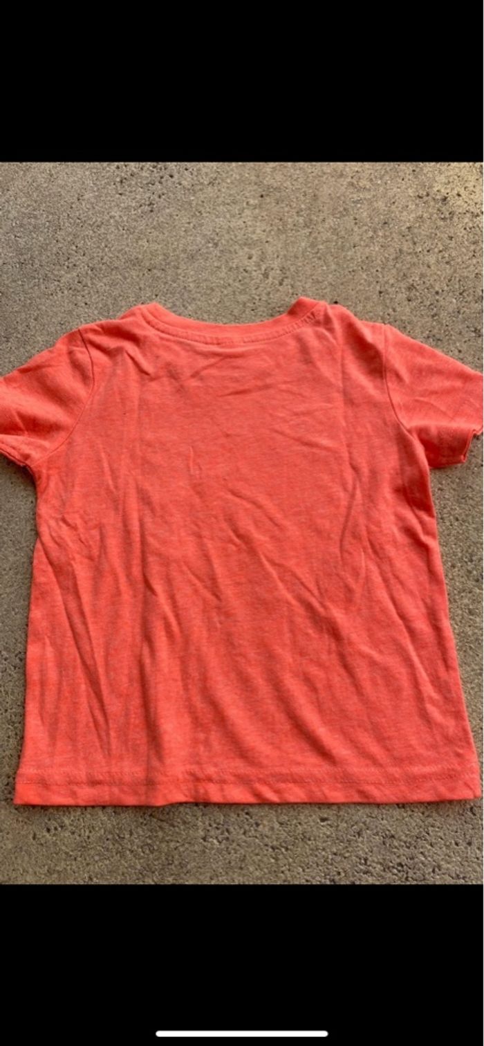 Tee shirt orange et beige - photo numéro 3