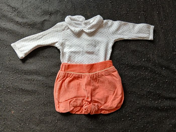 Ensemble short/body 3 mois fille