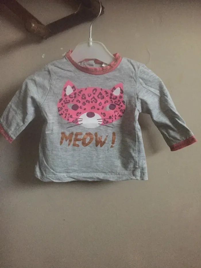 T-shirt gris Meow Kimadi 3M - photo numéro 1