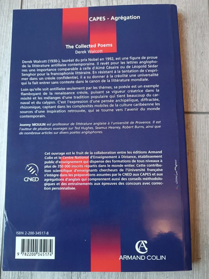 Derek Walcott The Collected Poèmes CNED - photo numéro 2