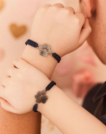 Bracelet pattes bleu
