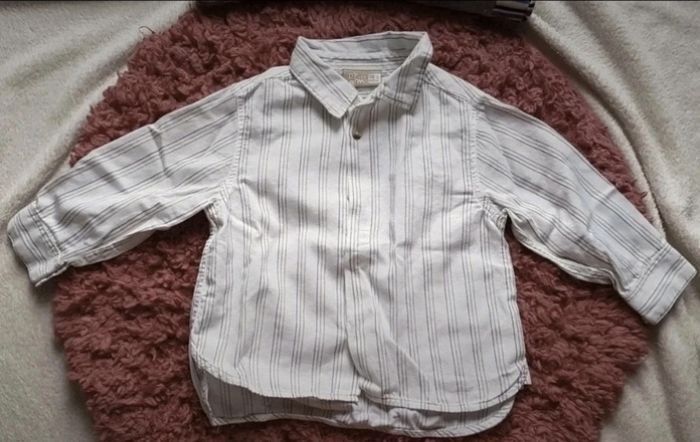 Ensemble chemise manches longues et salopette Du pareil au même 18 mois - photo numéro 5