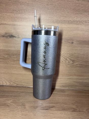 Grande gourde à paillettes  1,2 litres personnalisée gravée 