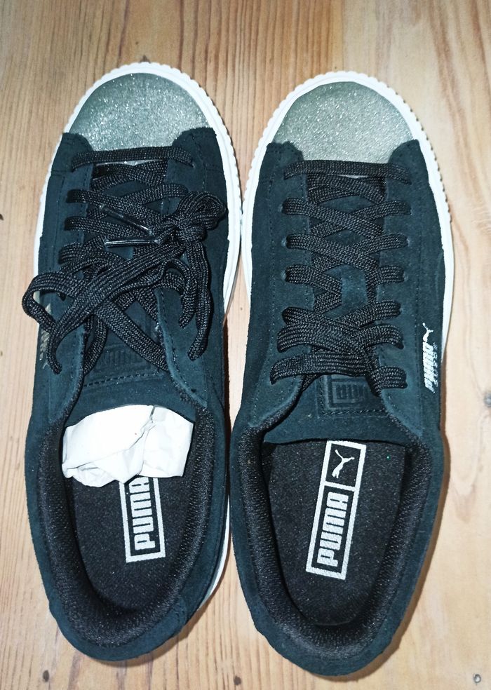 Baskets femme 38 Puma noire et paillettes neuves - photo numéro 2