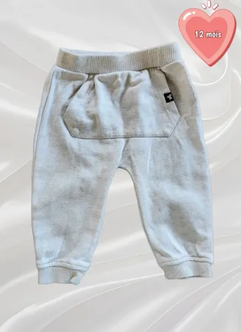 Pantalon jogging gris garçon 12 mois