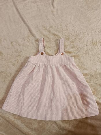 Robe velours côtelé à bretelles