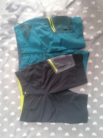Lot 2 bermudas randonnée garçon 10/11 ans