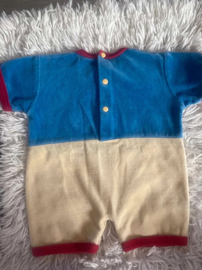 Grenouillère bleu et jaune - photo numéro 2