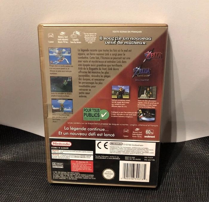 Nintendo gamecube jeu the legend of Zelda wind waker edition limitée PAL FR - photo numéro 3