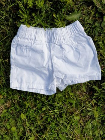 Short blanc 6 mois