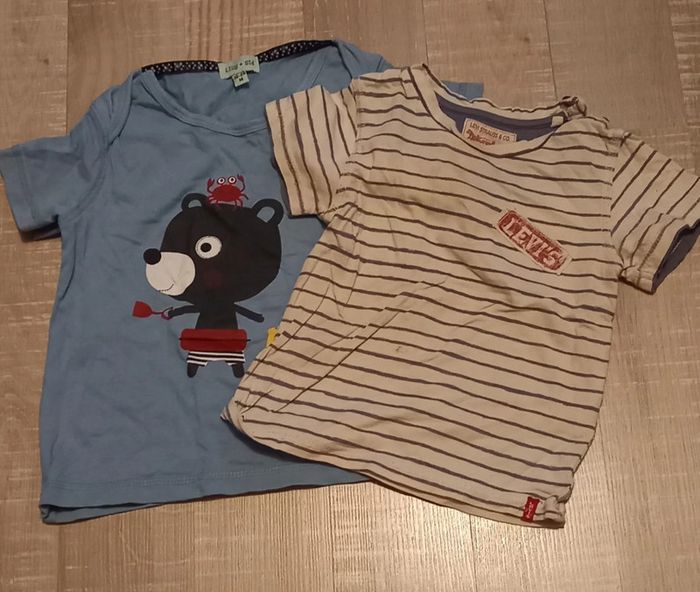 Lot de 2 tee shirt manches courtes 18 mois