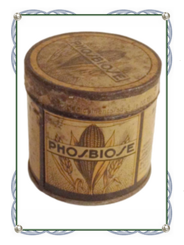 Boite publicitaire phosbiose en métal pour collectionneur