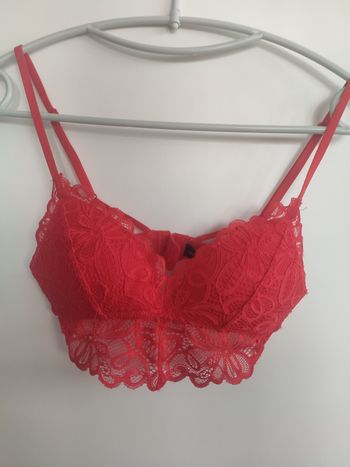 Undiz soutien gorge rouge dentelle S