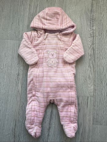 Combinaison bébé rayée rose Influx – 3 mois