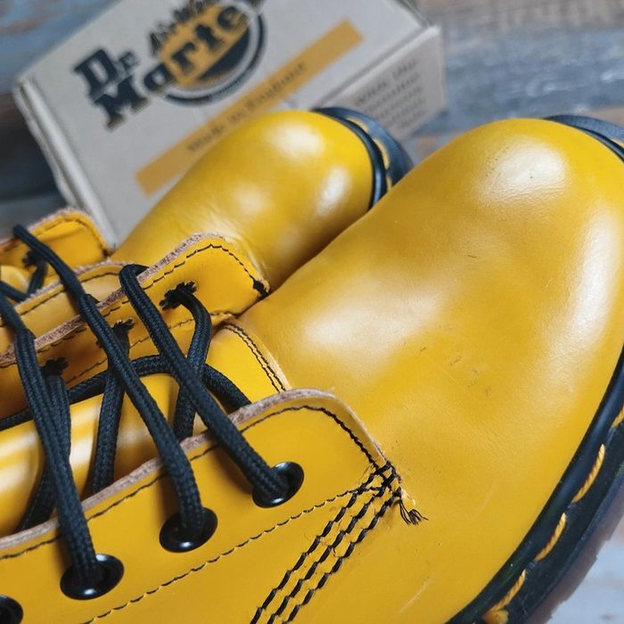 🔸1460 Dr. Martens collector mie Y2K Made in England T37 Jaune  rare ! - photo numéro 7