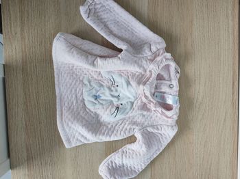 Pull chaud rose lapin 6 mois