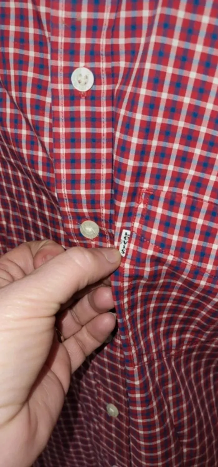 Chemise à carreaux neuve Levi's M - photo numéro 6