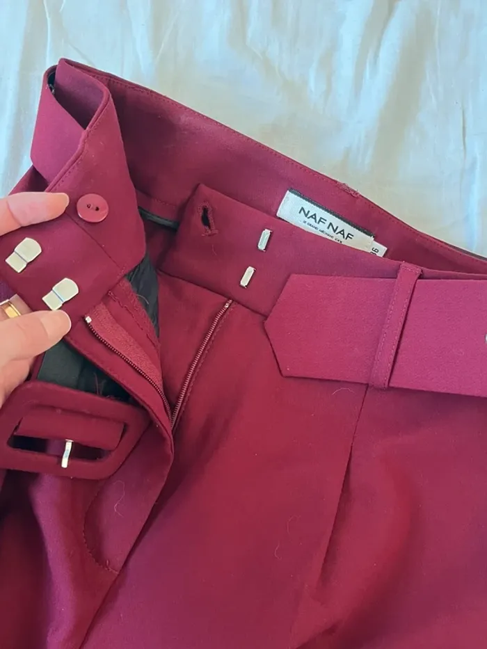 Pantalon bordeaux NafNaf - photo numéro 5