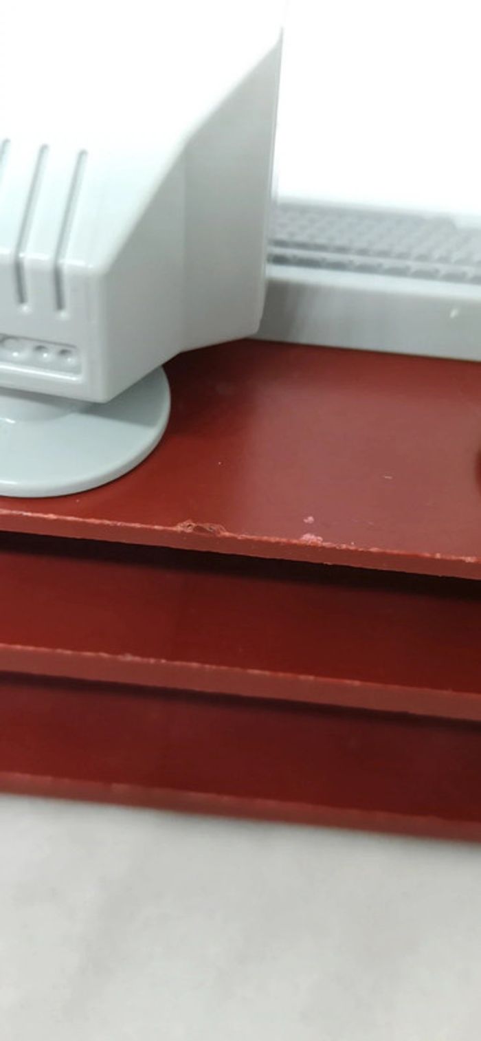 Meuble bureau avec ordinateur lampes et chaises playmobil - photo numéro 5