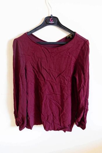 C50 blouse prune Massimo Dutti 38