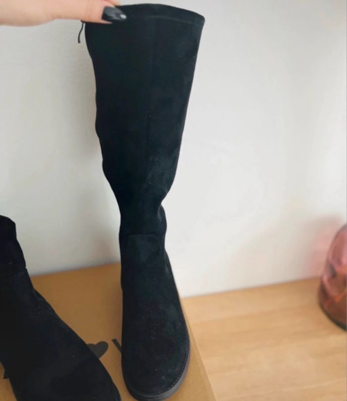 Jolies bottes mi-hautes en suédine - Chaussea - Pointure 36 - photo numéro 7